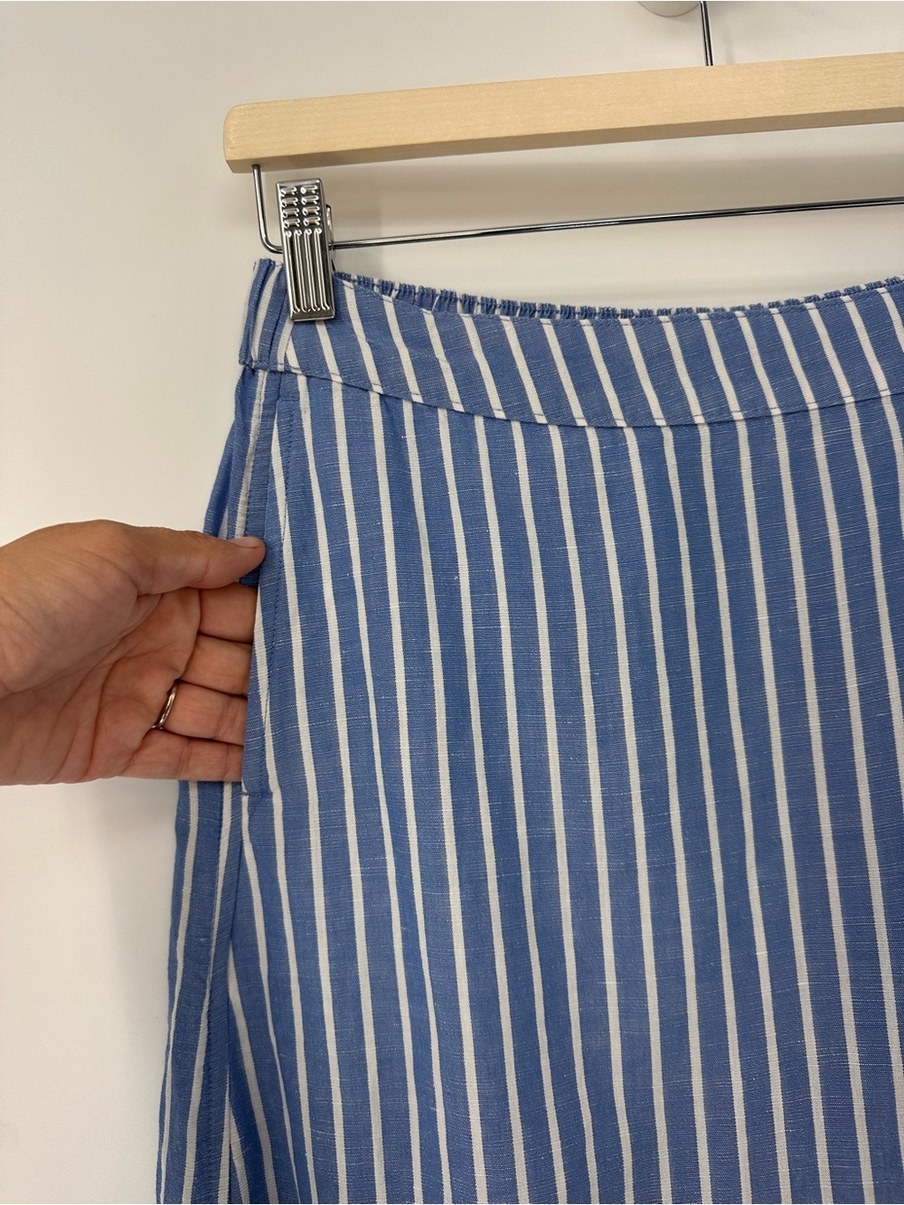 Pact Beach Stripe Midi Wrap Skirt M - Picture 3 of 6